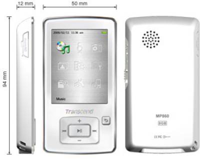 MP3 плеер Transcend T.sonic 860 8Gb white TS8GMP860