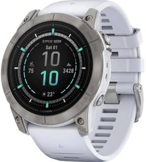 Garmin Epix Pro (Gen 2) Sapphire Edition 51mm Titanium with Whitestone Band 010-02804-10/11