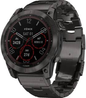 Garmin Fenix 7X Sapphire Solar Carbon Gray DLC Titanium with Titanium Band 010-02541-27
