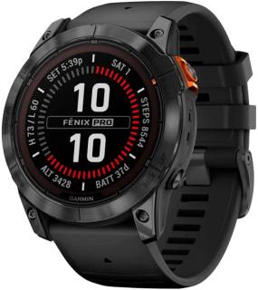 Garmin Fenix 7X Pro Solar Slate Gray with Black Band 010-02778-01