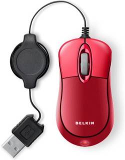Мышка Belkin Mini Travel Retractable Red F5L016NGUSB-RED