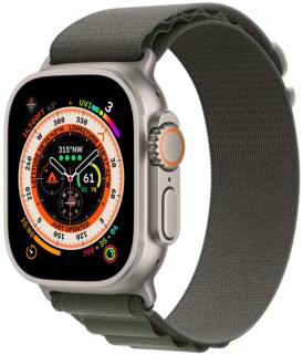 Apple Apple Watch Ultra GPS + Cellular 49mm Titanium Case with Blue/Gray Trail Loop - S/M (MNHE3/MNHL3) MQEX3/MQFP3