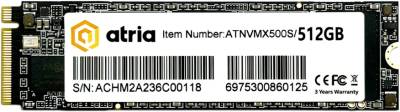 Внутренний HDD/SSD ATRIA X500S 512GB M.2 2280 NVMe PCIe Gen3 x4 TLC ATNVMX500S/512