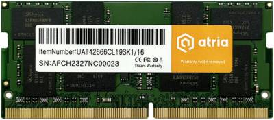 Оперативная память ATRIA So-Dimm DDR4 16GB 2666MHz CL19 UAT42666CL19SK1/16