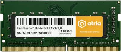 Оперативная память ATRIA So-Dimm DDR4 8GB 2666MHz CL19 UAT42666CL19SK1/8