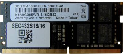 Оперативная память Samsung So-Dimm DDR4 16GB 3200MHz CL22 SEC432S16/16