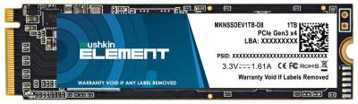 Внутренний HDD/SSD Mushkin Element 1TB M.2 2280 NVMe PCIe Gen3 x4 TLC MKNSSDEV1TB-D8