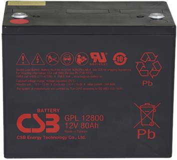 Аккумуляторная батарея CSB 12V 80Ah (GPL12800)