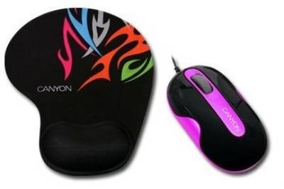 Мышка Canyon CNR-MSPACK6 USB (Black-Pink) CNR-MSPACK6P