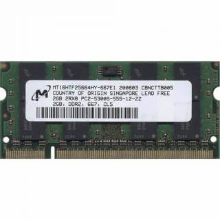 Оперативная память Micron So-Dimm DDR2 2GB 667MHz CL5 MT16HTF25664HY-667E1