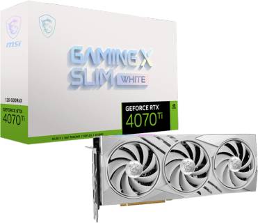 Видеокарта MSI GeForce RTX 4070 Ti GAMING X SLIM WHITE 12GB