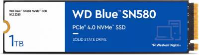 Внутренний HDD/SSD Western Digital WD Blue SN580 1TB M.2 2280 NVMe PCIe Gen4 x4 TLC WDS100T3B0E