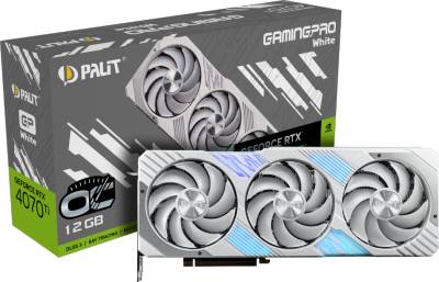 Видеокарта Palit GeForce RTX 4070 Ti GamingPro White OC 12GB NED407TV19K9-1043W