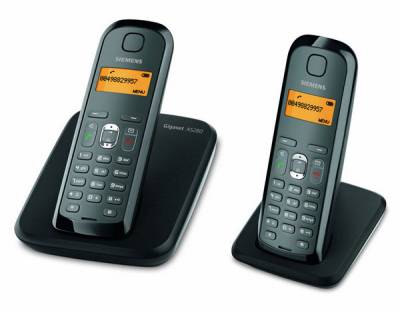 Радиотелефон Siemens Gigaset AS280 Duo Black