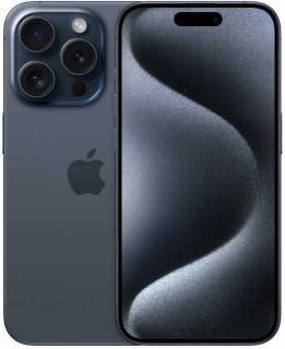 Смартфон Apple iPhone 15 Pro 128GB SIM + SIM (MTQ73) Blue Titanium