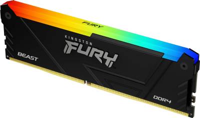 Оперативная память Kingston FURY Beast RGB Black XMP DDR4 8GB 3200MHz CL16 KF432C16BB12A/16