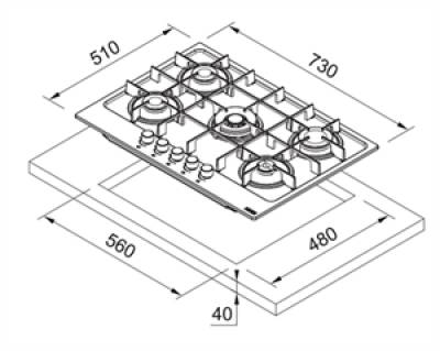 Варочная поверхность Franke FHMA 755 4GDCMBC