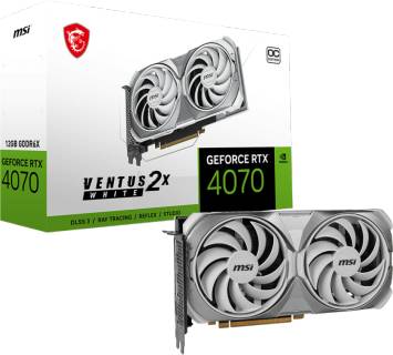 Видеокарта MSI GeForce RTX 4070 VENTUS 2X WHITE 12GB OC RTX 4070 VENTUS 2X WHITE 12G OC