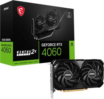 Видеокарта MSI GeForce RTX 4060 VENTUS 2X BLACK 8GB