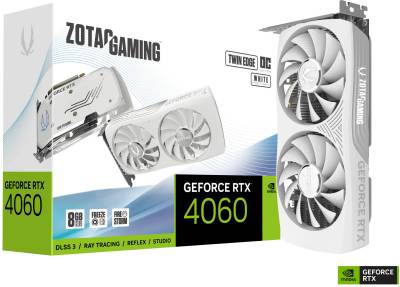 Видеокарта ZOTAC GAMING GeForce RTX 4060 8GB Twin Edge OC White Edition ZT-D40600Q-10M