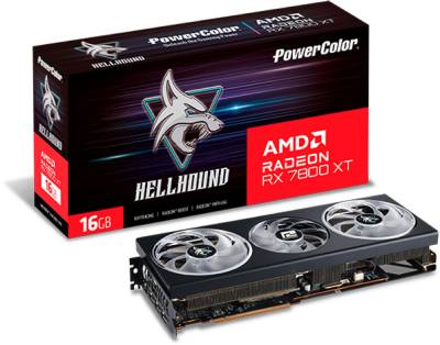 Видеокарта PowerColor Hellhound AMD Radeon RX 7800 XT 16GB RX 7800 XT 16G-L/OC