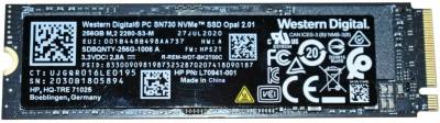 Внутренний HDD/SSD Western Digital WD SN730 256GB M.2 2280 NVMe PCIe Gen3 x4 TLC SDBQNTY-256G_OEM / SDBQNTY-256G-1006