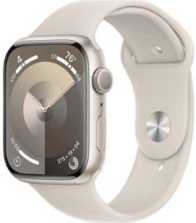 Apple Watch Series 9 GPS 45mm Starlight Aluminum Case with Starlight Sport Band - S/M (MR963)
