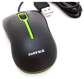 Мышка DATEX DM-06 USB (Black-Green) DM-06 BG