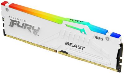 Оперативная память Kingston FURY Beast White RGB XMP DDR5 32GB 6000MHz CL40 Kit KF560C40BWA-32