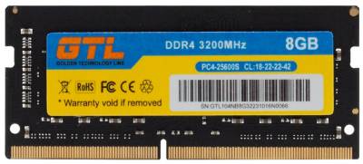 Оперативная память GTL So-Dimm DDR4 8GB 3200MHz CL22 GTLSD8D432BK