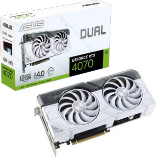 Видеокарта ASUS Dual GeForce RTX 4070 White Edition 12GB DUAL-RTX4070-12G-WHITE