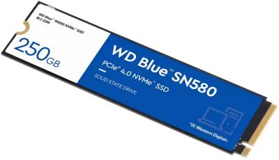 Внутренний HDD/SSD Western Digital WD Blue SN580 250GB M.2 2280 NVMe PCIe Gen4 x4 TLC WDS250G3B0E