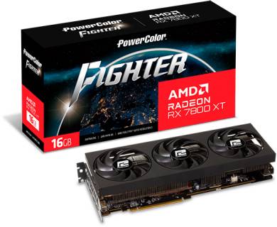 Видеокарта PowerColor Fighter AMD Radeon RX 7800 XT 16GB RX 7800 XT 16G-F/OC