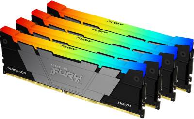 Оперативная память Kingston FURY Renegade RGB Black XMP DDR4 128GB (4x32GB) 3600MHz CL18 Kit KF436C18RB2AK4/128