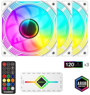 Вентилятор GAMEMAX KF300 ARGB 3 in 1 White