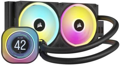 Кулер Corsair iCUE Link H100i LCD RGB Liquid CPU Cooler (CW-9061007-WW) Black