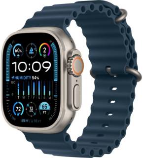 Apple Watch Ultra 2 GPS Cellular 49mm Titanium Case with Blue Ocean Band MREG3