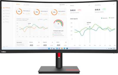 Монитор Lenovo ThinkVision T34w-30 Raven Black with MC60 63D4ZAT1UA