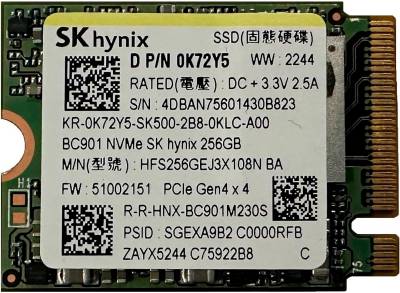 Накопитель Hynix BC901 256GB M.2 2230 NVMe PCIe Gen4 x4 TLC HFS256GEJ3X108N