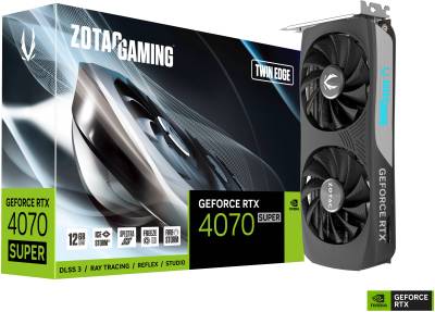 Видеокарта ZOTAC GAMING GeForce RTX 4070 SUPER Twin Edge 12GB ZT-D40720E-10M