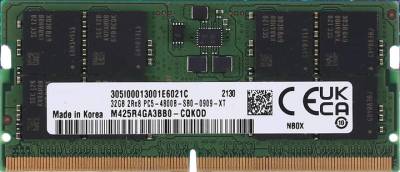 Оперативная память Samsung So-Dimm DDR5 32GB 4800MHz CL40 M425R4GA3BB0-CQKOD