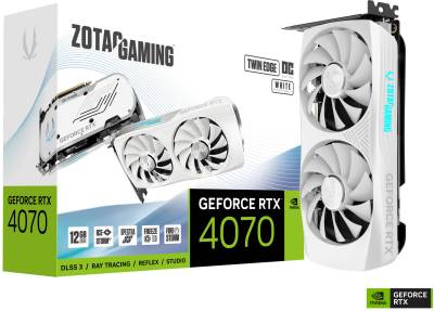 Видеокарта ZOTAC GAMING GeForce RTX 4070 Twin Edge OC White Edition 12GB ZT-D40700Q-10M