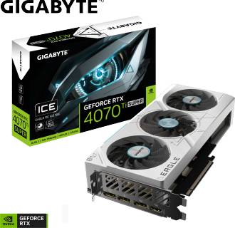 Видеокарта Gigabyte GeForce RTX 4070 Ti SUPER EAGLE OC ICE 16GB GV-N407TSEAGLEOC ICE-16GD