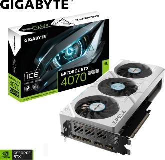 Видеокарта Gigabyte GeForce RTX 4070 SUPER EAGLE OC ICE 12GB GV-N407SEAGLEOC ICE-12GD