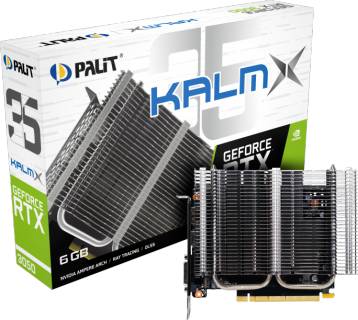 Видеокарта Palit GeForce RTX 3050 KalmX 6GB NE63050018JE-1070H