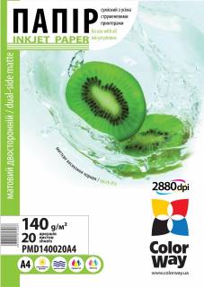 Фото бумага ColorWay PMD140-20 PMD140-20-A4