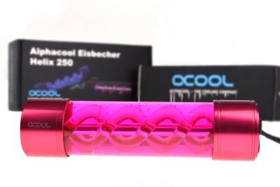 Кулер ALPHACOOL Eisbecher Helix 250mm expansion tank - red RESERVOIR HELIX/RED 250MM 15300