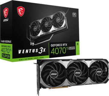 Видеокарта MSI GeForce RTX 4070 Ti SUPER 16GB VENTUS 3X OC RTX 4070 Ti SUPER 16G VENTUS 3X OC