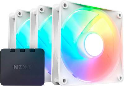 Вентилятор NZXT F120RGB Core - 120mm Hub-mounted RGB Fans - Triple (RF-C12TF-W1) Matte White