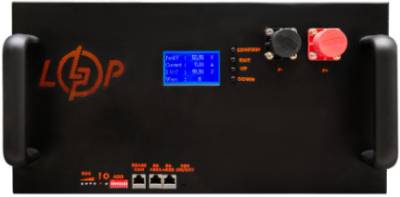 Аккумуляторная батарея LogicPower LiFePO4 51,2V - 160 Ah (8192Wh) (BMS 200A/100А) LCD метал RM Smart LP24412